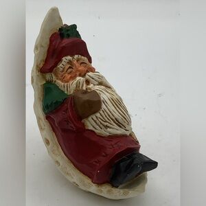 Vintage David Frykman Santa on the Moon Figurine